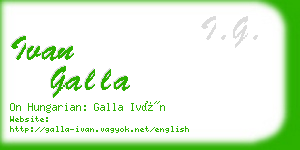 ivan galla business card